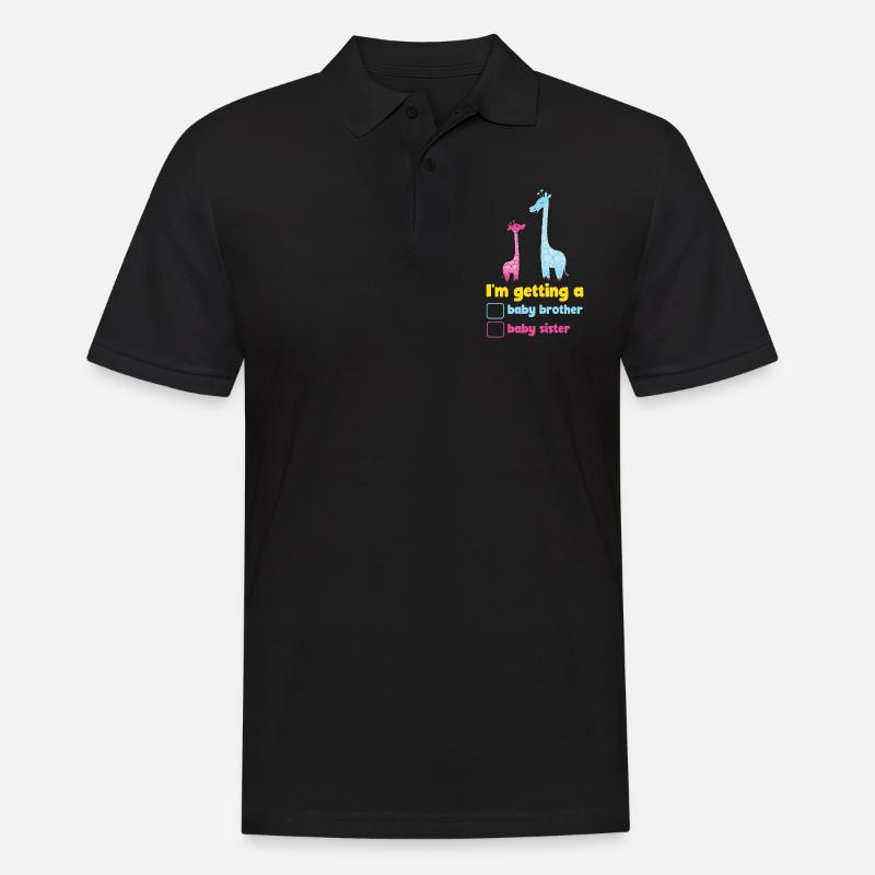 Giraffe - Männer Poloshirt - Schwarz