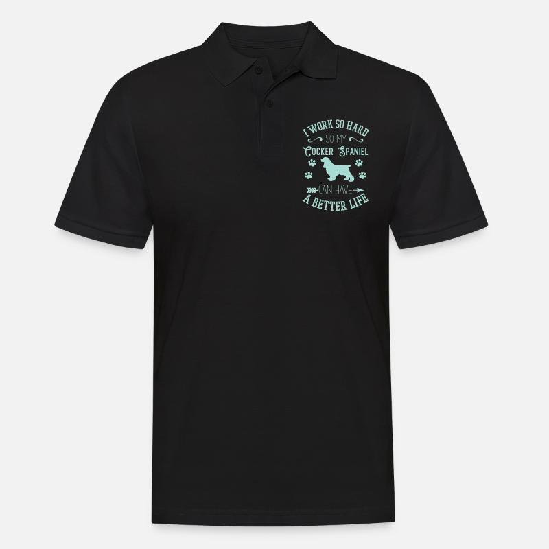 Cocker Spaniel - Männer Poloshirt - Schwarz