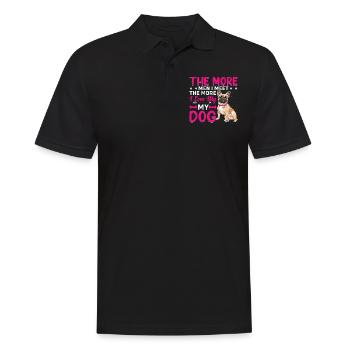 Ich Liebe Hund Französische Bulldogge Lustige - Männer Poloshirt - Schwarz - Vorne - Kai (181cm)