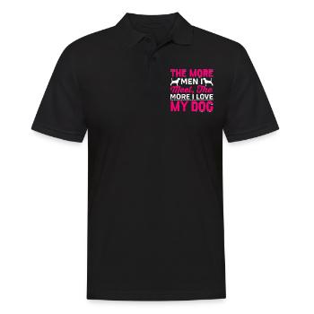 Ich Liebe Hund Beagle Lustige Hundehalter - Männer Poloshirt - Schwarz - Vorne - Kai (181cm)