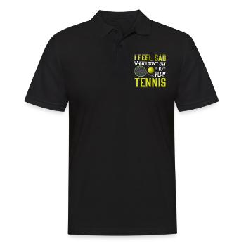 Ich Darf Nicht Tennis Spielen Lustige - Männer Poloshirt - Schwarz - Vorne - Kai (181cm)