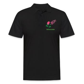 Rose Blumen Rosen Pflanzen Design - Männer Poloshirt - Schwarz - Vorne - Kai (181cm)