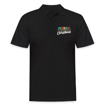 Merry Xmas Christmas Lights - Männer Poloshirt - Schwarz - Vorne - Kai (181cm)