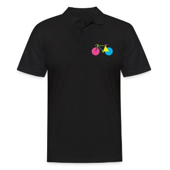 Bicycle art racing bike - Men's Polo Shirt - black - Front - Kai (181cm)
