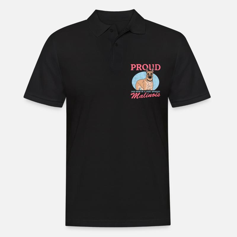 Malinois Mom | Belgischer Schäferhund Geschenk - Männer Poloshirt - Schwarz