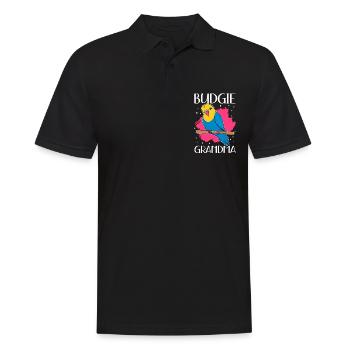 Budgerigar Grand-mère Budgerigars Cadeau - Polo Homme - noir - Devant - Kai (181cm)