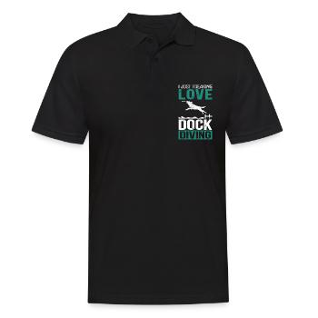 Dock Diving Dogs Dog Sports Dog Owner Gift - Men's Polo Shirt - black - Front - Kai (181cm)