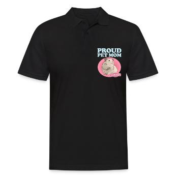 Hamster Mom Zwerghamster Goldhamster Geschenk - Männer Poloshirt - Schwarz - Vorne - Kai (181cm)