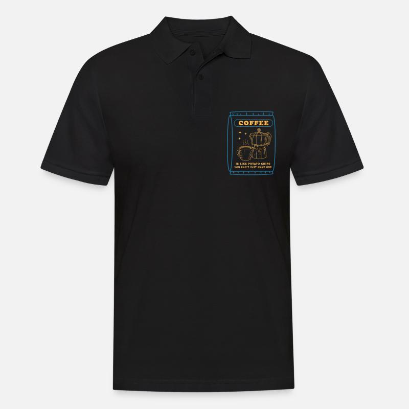 Kaffee Kaffeeliebhaber Kaffeetrinker Geschenk - Männer Poloshirt - Schwarz