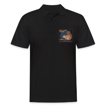 Cute Squirrel Grey Squirrel Gift - Men's Polo Shirt - black - Front - Kai (181cm)