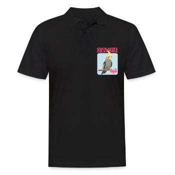 Grand-mère Cockatiel | Cadeau du propriétaire d’oiseau - Polo Homme - noir - Devant - Kai (181cm)