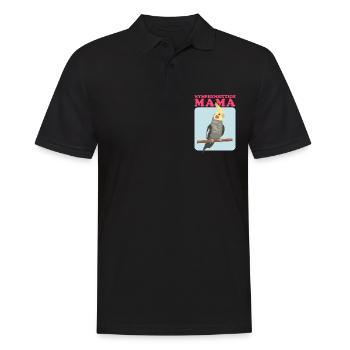 Nymphensittich Mama Vogelbesitzerin Geschenk - Männer Poloshirt - Schwarz - Vorne - Kai (181cm)
