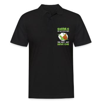 Snail | funny snails gift - Men's Polo Shirt - black - Front - Kai (181cm)