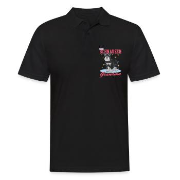 Cadeau de chien miniature Schnauzer Grand-mère Schnauzer - Polo Homme - noir - Devant - Kai (181cm)