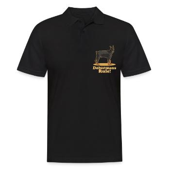 Doberman Dog Dog Propriétaire Cadeau - Polo Homme - noir - Devant - Kai (181cm)