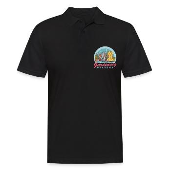 Jardin, Jardinier, Jardinage, Grand-mère, Cadeau - Polo Homme - noir - Devant - Kai (181cm)