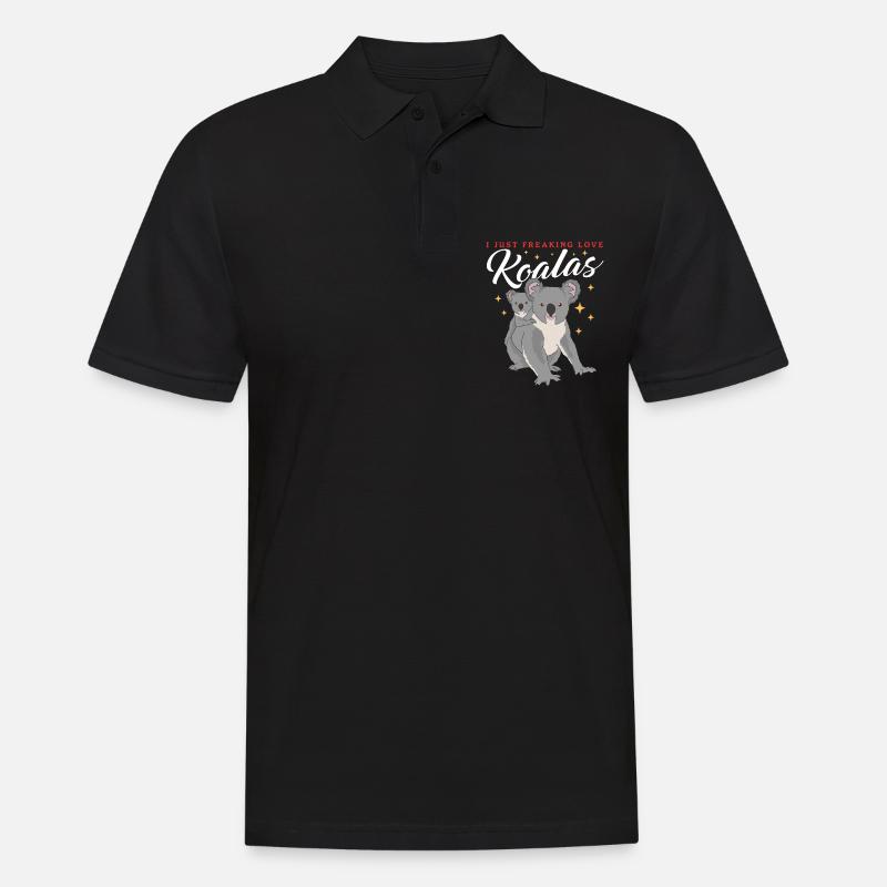 Koala Koalas Koalabär Koalabären Geschenk - Männer Poloshirt - Schwarz