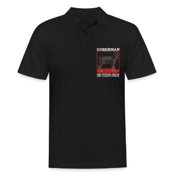 Doberman Dog Dog Propriétaire Cadeau - Polo Homme - noir - Devant - Kai (181cm)