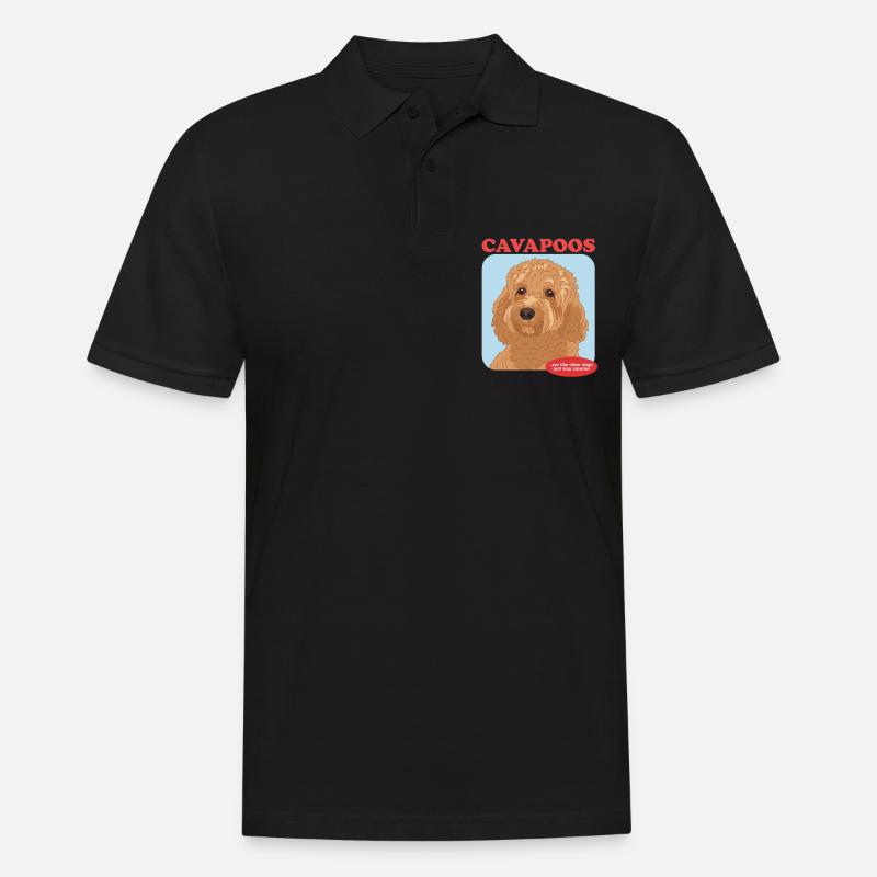 Cavapoo Hunde Cavoodle Hundebesitzer Geschenk - Männer Poloshirt - Schwarz