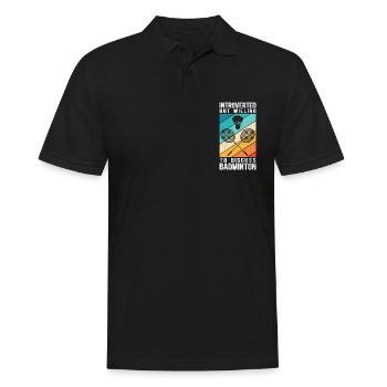 Badminton Badminton Player Badminton Cadeau - Polo Homme - noir - Devant - Kai (181cm)