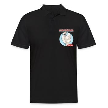 Seidenhuhn | Silkie Hühner Seidenhühner Geschenk - Männer Poloshirt - Schwarz - Vorne - Kai (181cm)