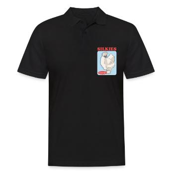Silk Chickens Silk Chicken Silkie Chickens Gift - Men's Polo Shirt - black - Front - Kai (181cm)