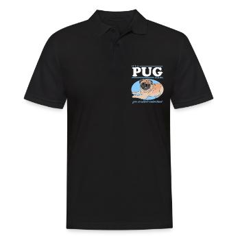 Pug Dog Dog Owner Dog Owner Gift - Men's Polo Shirt - black - Front - Kai (181cm)