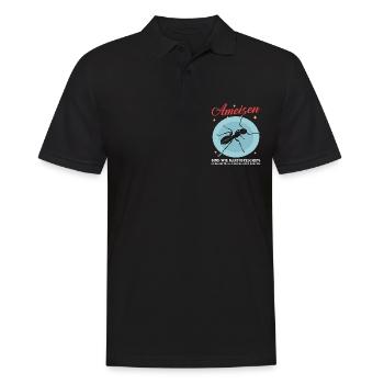 Ameisen Ameisenfarm Formicarium Ameise Geschenk - Männer Poloshirt - Schwarz - Vorne - Kai (181cm)