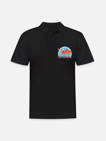 Aquarium Aquarists | Aquaristics Grandma Gift - Men's Polo Shirt - black