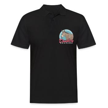 Donkey Granny Donkey Lover Donkey Owner Gift - Polo Homme - noir - Devant - Kai (181cm)