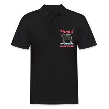 Doberman Mom Dog Owner Dog Mom Gift - Men's Polo Shirt - black - Front - Kai (181cm)