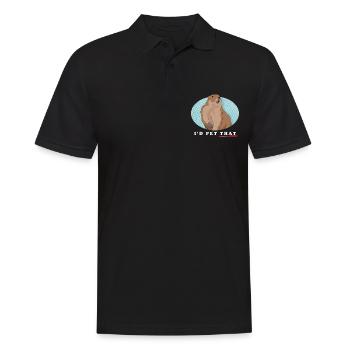 Murmeltiere Mankai Munggen Groundhog Geschenk - Männer Poloshirt - Schwarz - Vorne - Kai (181cm)