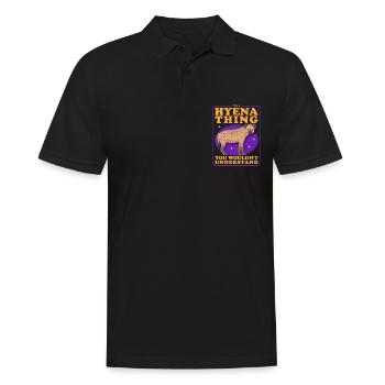 Hyäne Tüpfelhyäne Hyänen Geschenk - Männer Poloshirt - Schwarz - Vorne - Kai (181cm)