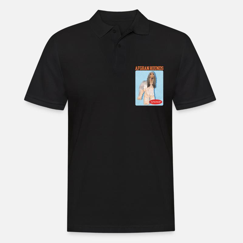 Afghanischer Windhund Hund Hundebesitzer Geschenk - Männer Poloshirt - Schwarz
