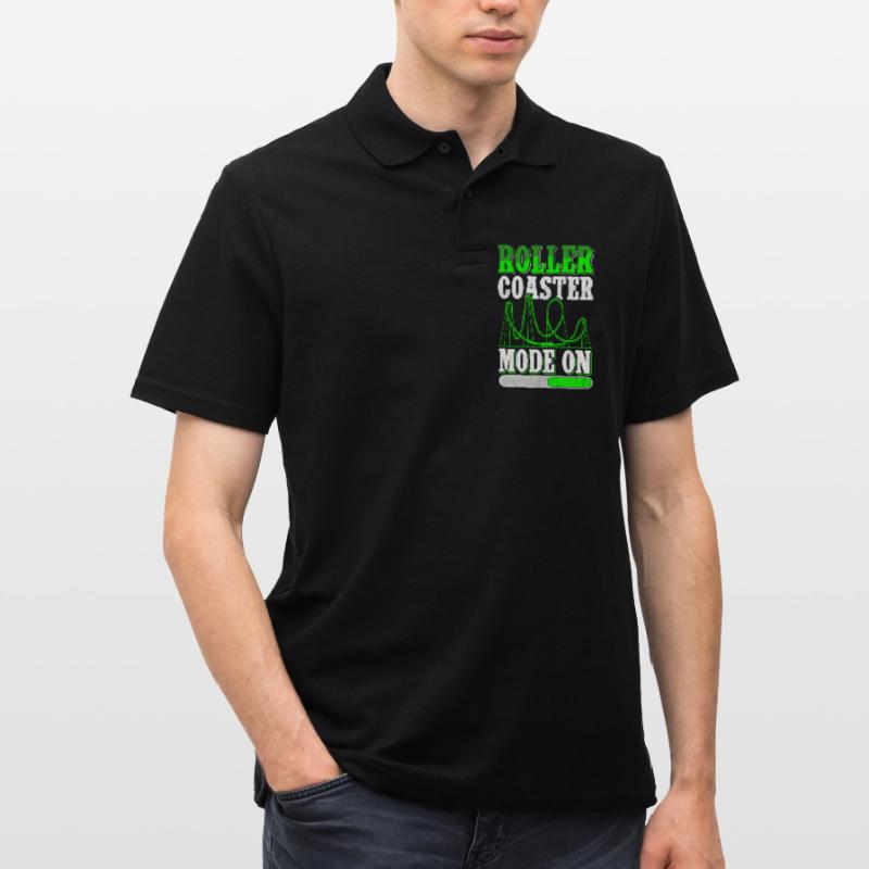 Achterbahn Roller Coaster Rollercoaster Geschenk Männer Poloshirt