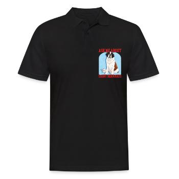 Bernhardiner Hund St. Bernhardshund Geschenk - Männer Poloshirt - Schwarz - Vorne - Kai (181cm)