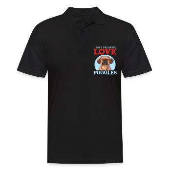 Puggle chiens propriétaires de chiens chien propriétaire cadeau - Polo Homme - noir - Devant - Kai (181cm)