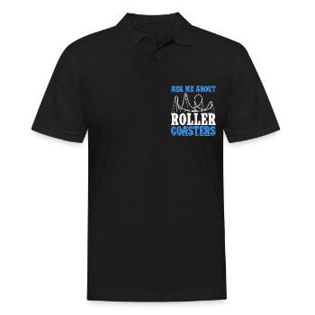 Montagnes russes Roller Coaster Roller Coaster cadeau - Polo Homme - noir - Devant - Kai (181cm)