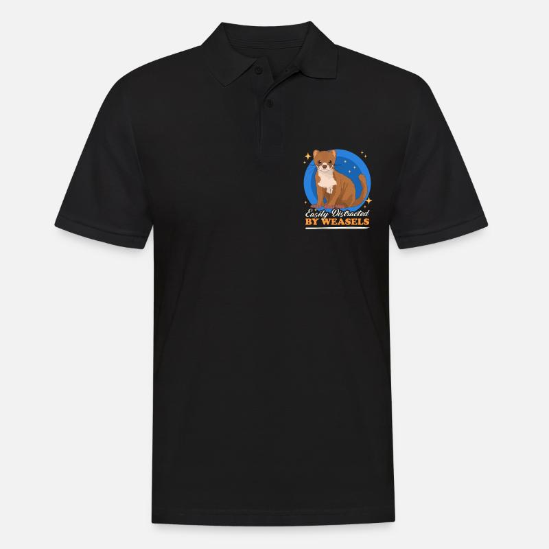 Weasel Dwarf Weasel Hermännchen Gift - Men's Polo Shirt - black