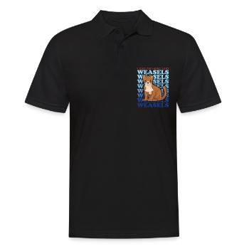 Weasel Little Weasel Hermännchen Gift - Men's Polo Shirt - black - Front - Kai (181cm)