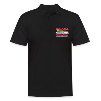 Iguana Granny Lizard Reptile Iguanas Gift - Men's Polo Shirt - black - Front - Kai (181cm)