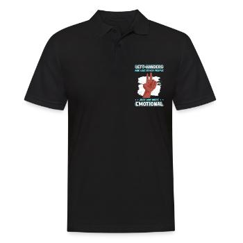 Left Handed Left Handed Left Handed Gift - Men's Polo Shirt - black - Front - Kai (181cm)