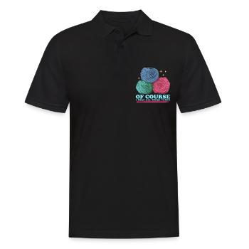 Crochet au Crochet | Crochet Crochet Cadeau - Polo Homme - noir - Devant - Kai (181cm)