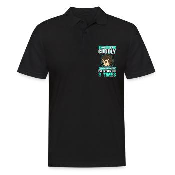 Hedgehog, Hedgehog Lover, Funny Hedgehog Gift - Men's Polo Shirt - black - Front - Kai (181cm)