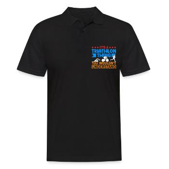 Triathlon Triathlète Triathlète Cadeau - Polo Homme - noir - Devant - Kai (181cm)