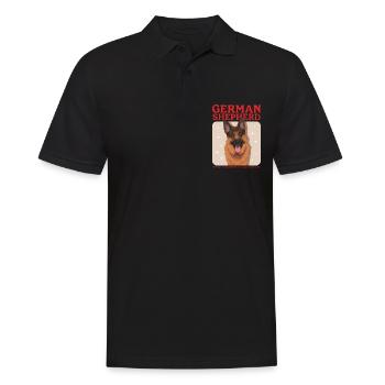 German Shepherds German Shepherd Gift - Men's Polo Shirt - black - Front - Kai (181cm)