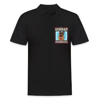 German Shepherds German Shepherd Gift - Men's Polo Shirt - black - Front - Kai (181cm)