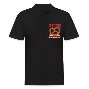 Bretzel Bretzel amoureux Bretzels cadeau - Polo Homme - noir - Devant - Kai (181cm)
