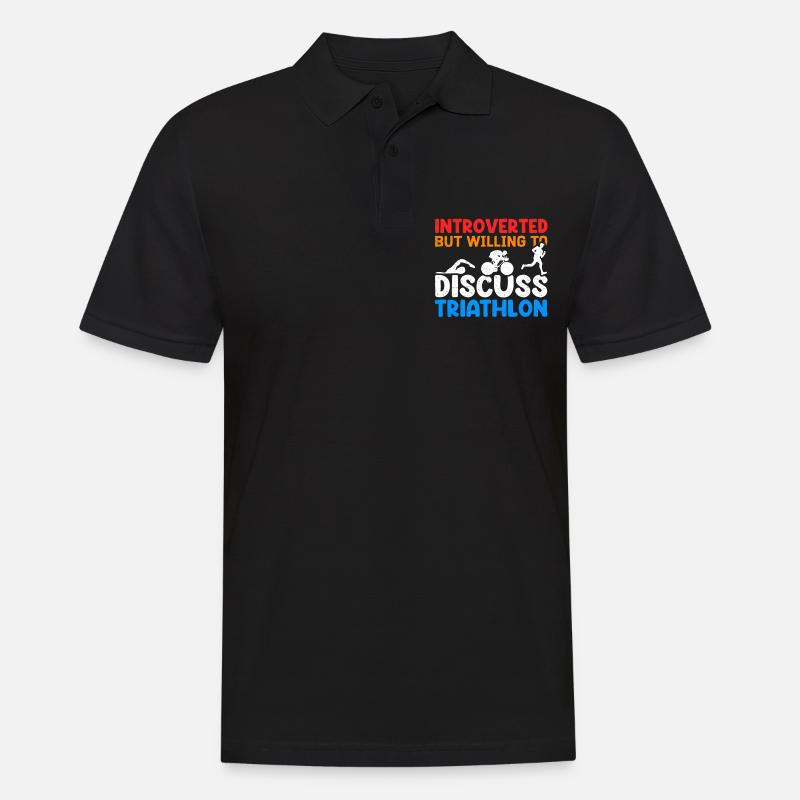 Triathlon Triathleten Triathlet Athleten Geschenk - Männer Poloshirt - Schwarz