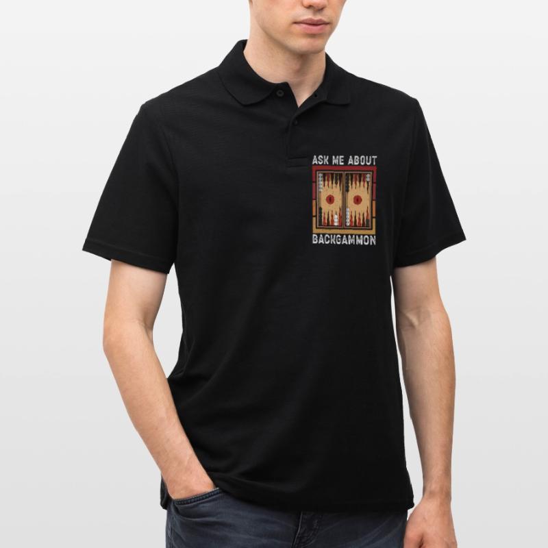Backgammon Player Backgammon Board Game Gift Men's Polo Shirt